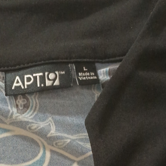 Apt. 9 Blue and Black Paisley Tunic L - Picture 2 of 8